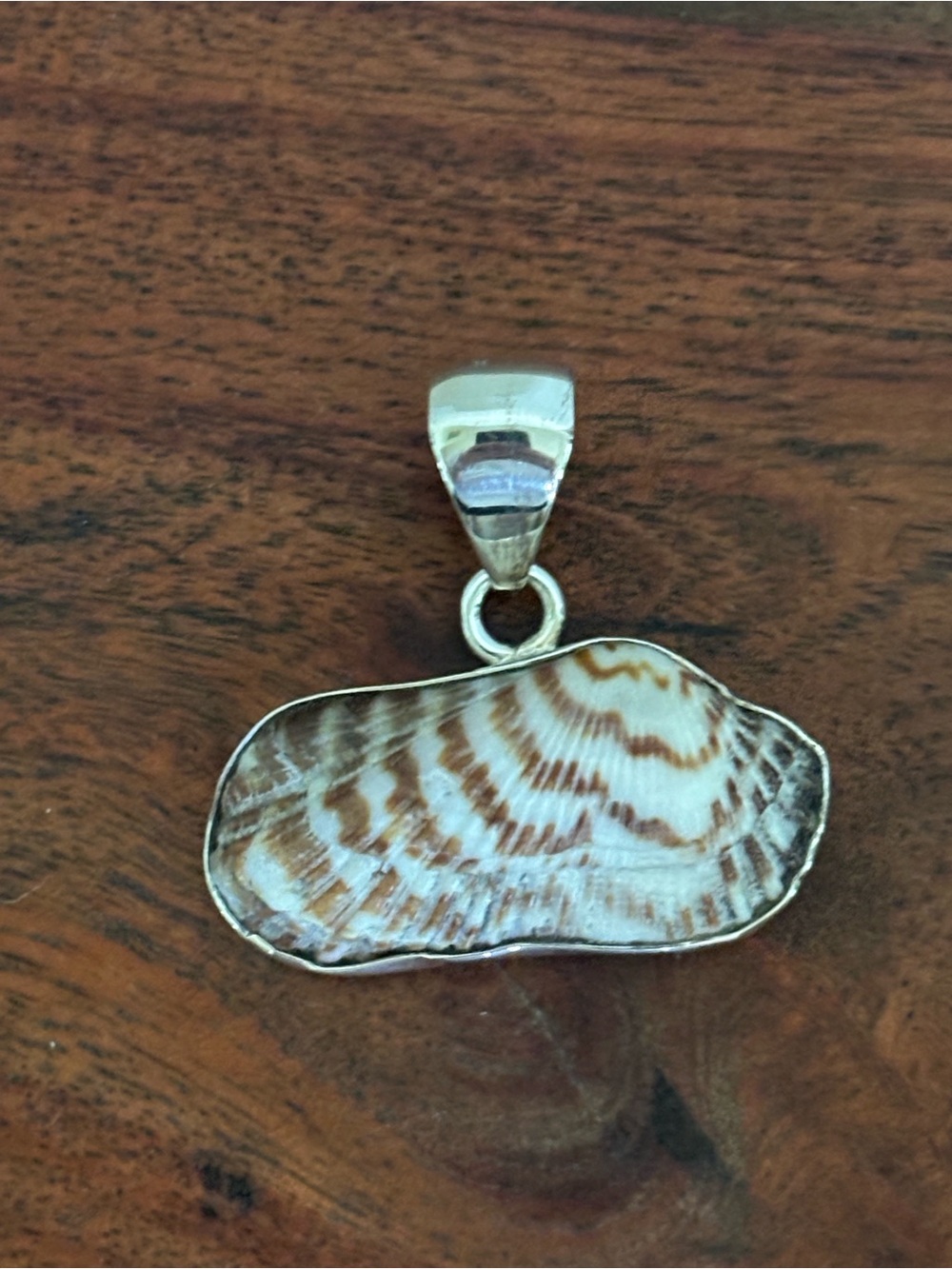 Handcrafted Brown and White Shell Pendant Necklace - Women's Jewelry